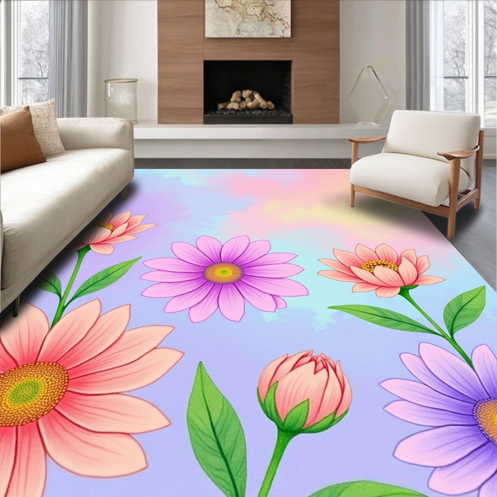 Pastel Floral Dreamscape Rug