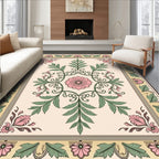 Floral Leafy Scrollwork Traditional Rug