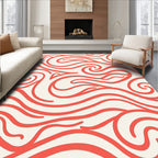 Coral Swirl Flow Pattern Design Rug
