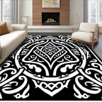 Monochromatic Intricate Symmetry Design Rug