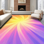 Vibrant Swirl Burst Gradient Rug