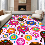 Dripping Donut Fun Pattern Rug