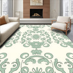 Vintage Floral Damask Scrolling Pattern Rug
