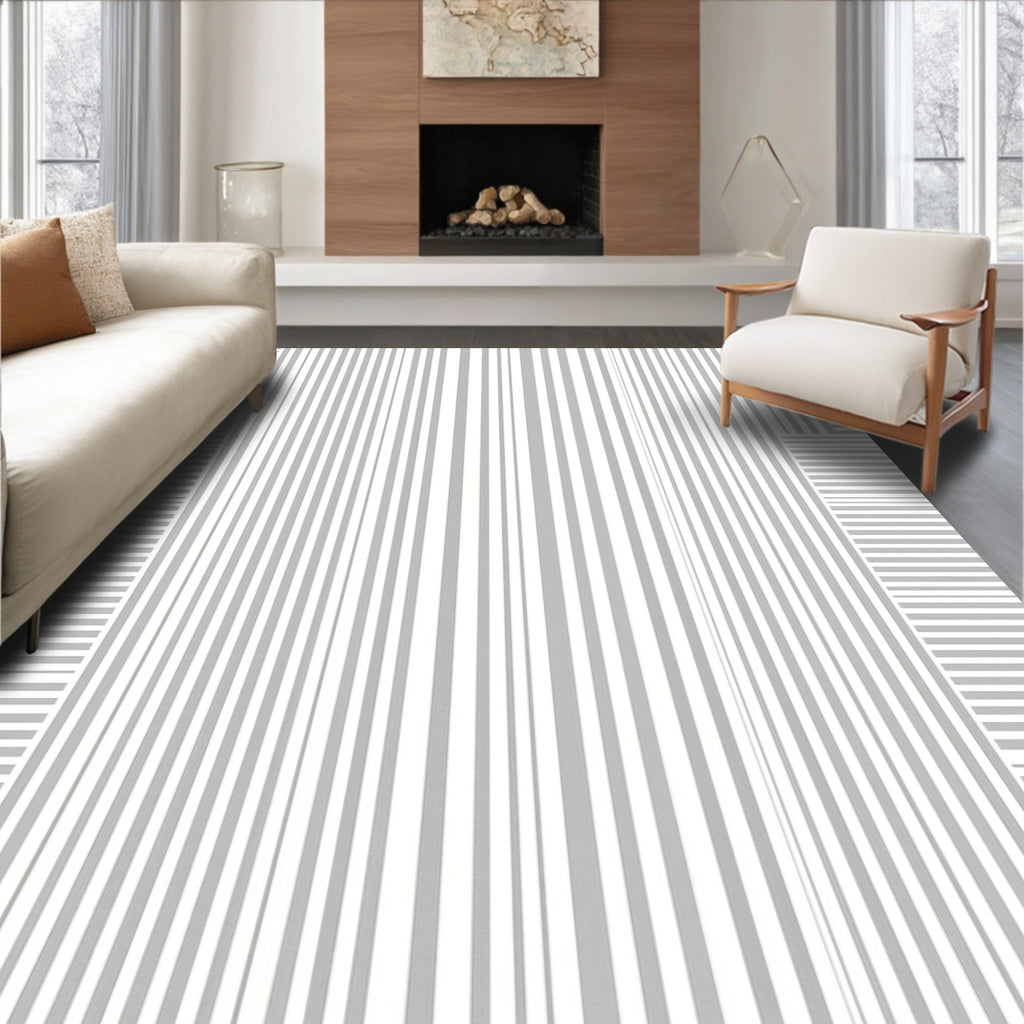 Classic Vertical Stripe Pattern Rug