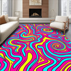 Vibrant Swirls Geometric Pattern Rug