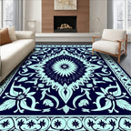 Intricate Floral Mandala Pattern Rug