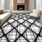 Bold Intersecting Line Pattern Rug
