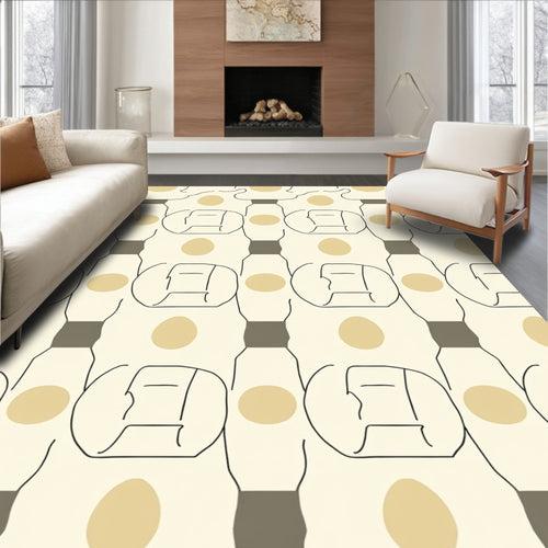 Abstract Egg Stripes Pattern Rug