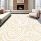 Cream Swirl Tribal Inspired Pattern Rug