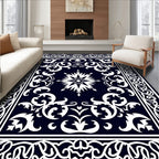 Ornate Starburst Floral Decorative Pattern Rug