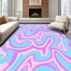 Pastel Swirls Stars Rug