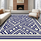 Abstract Geometric Lines Pattern Rug