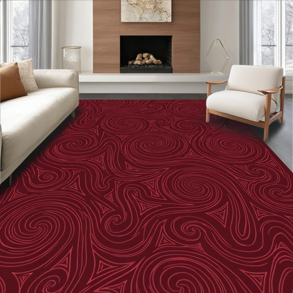 Swirling Lines Abstract Pattern Rug