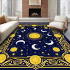 Celestial Sun and Moon Pattern Rug