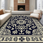 Classic Floral Ornament Patterned Rug