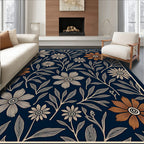 Floral Botanical Outline Pattern Rug