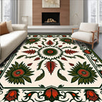 Vintage Floral Medallion Inspired Rug