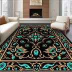 Floral Vine Medallion Pattern Rug