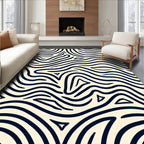 Abstract Wavy Stripe Pattern Rug