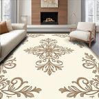 Elegant Scrollwork Floral Pattern Rug