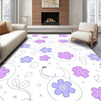 Pastel Floral Whimsical Pattern Rug