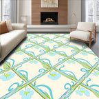 Art Nouveau Floral Vine Lattice Rug
