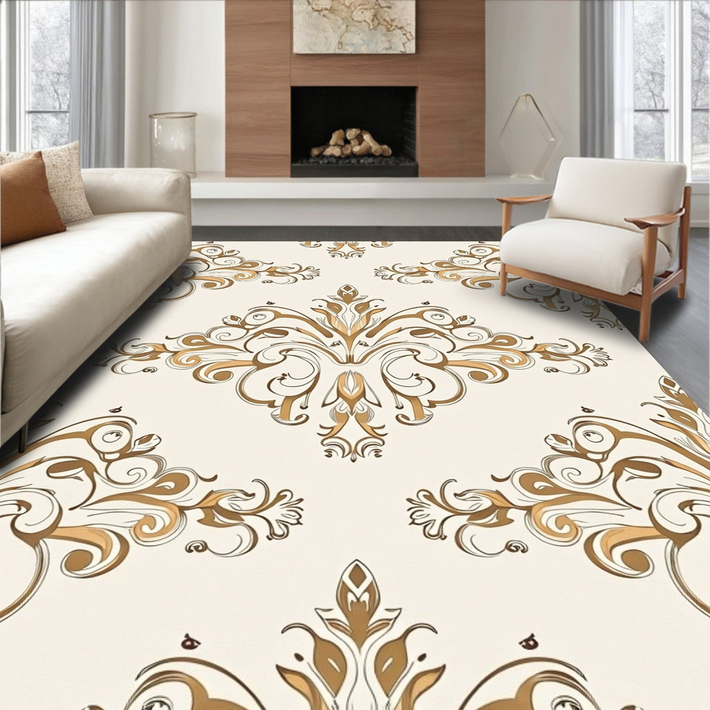Regal Ornate Floral Pattern Rug
