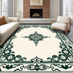 Elaborate Floral Border With Center Medallion Rug