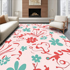 Playful Blossom Abstract Pattern Rug