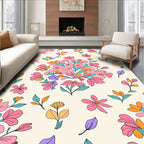Retro Floral Pattern Rug