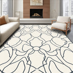 Floral Vine Abstract Line Design Rug