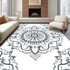Intricate Floral Mandala Pattern Rug