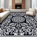 Classic Floral Medallion With Border Rug