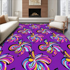 Abstract Swirl Floral Pattern Rug