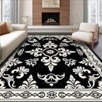 Classic Floral Scrollwork Pattern Design Rug