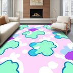 Pastel Abstract Blob Design Rug