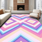 Geometric Pastel Chevron Design Rug