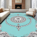 Elegant Mandala Floral Geometric Design Rug