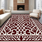 Classic Geometric Lattice Pattern Rug