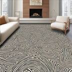 Abstract Flowing Line Pattern Rug