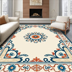 Intricate Floral Border Medallion Rug