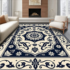 Elegant Floral Medallion Pattern Rug