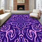 Amethyst Lavender Swirls Pattern Rug