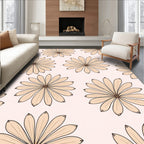 Delicate Daisy Floral Pattern Rug