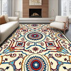 Colorful Floral Mandala Pattern Rug