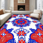 Bold Floral Starburst Symmetry Rug