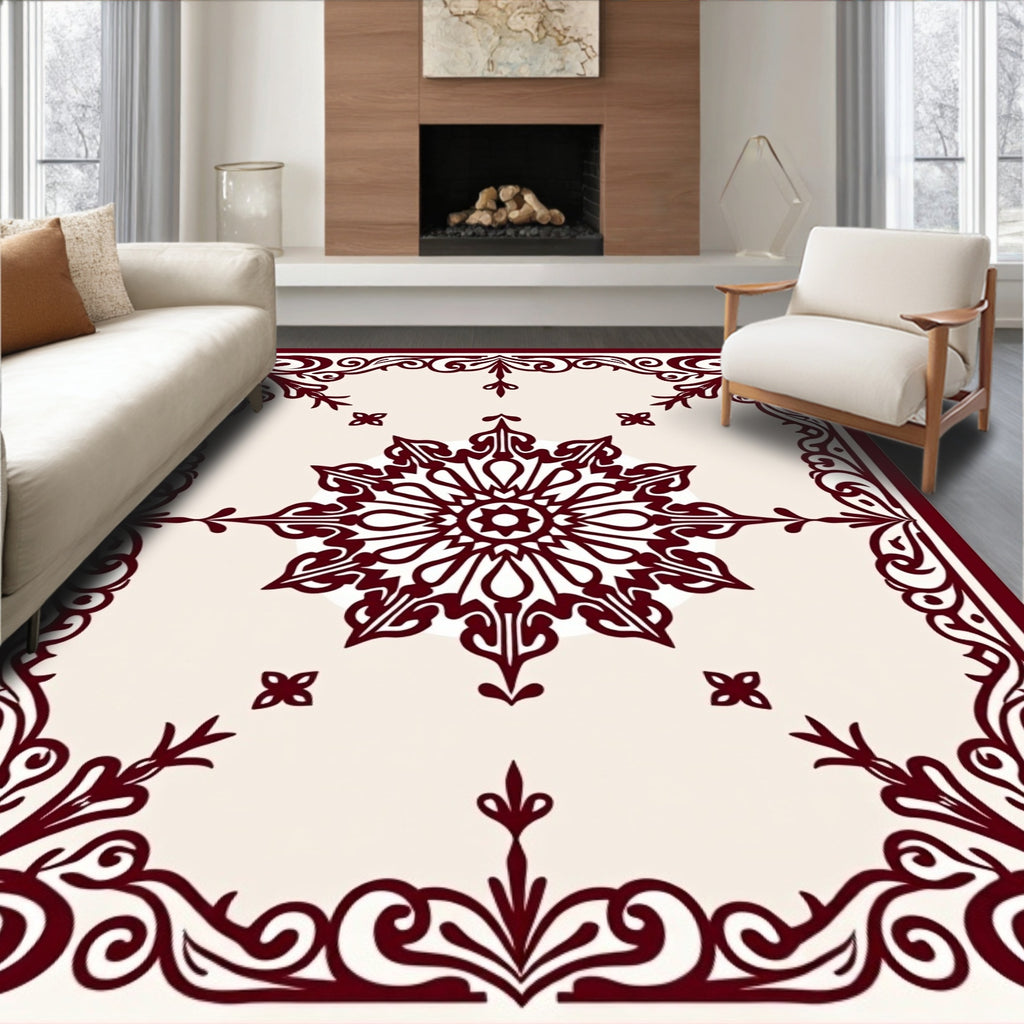 Rich Floral Mandala Patterned Rug