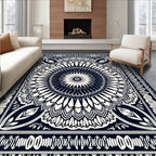 Intricate Mandala Floral Motif Rug
