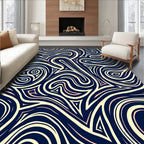 Abstract Swirls Triangles Pattern Rug