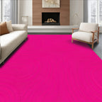 Vibrant Pink Swirls Pattern Design Rug